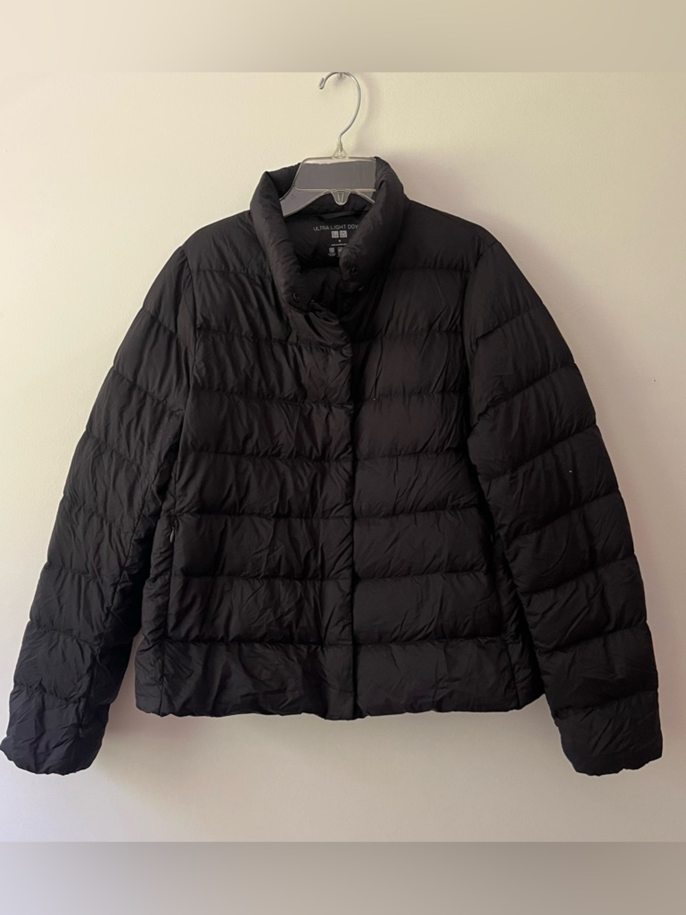 Uniqlo Ultra Light Down Puffer Jacket Black Women's Medium Lightweight